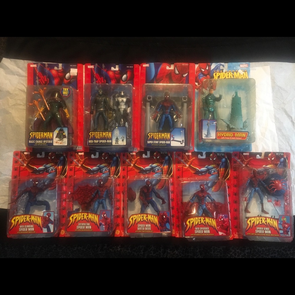 NEW Lot of 9 Spiderman Classics Action Figures